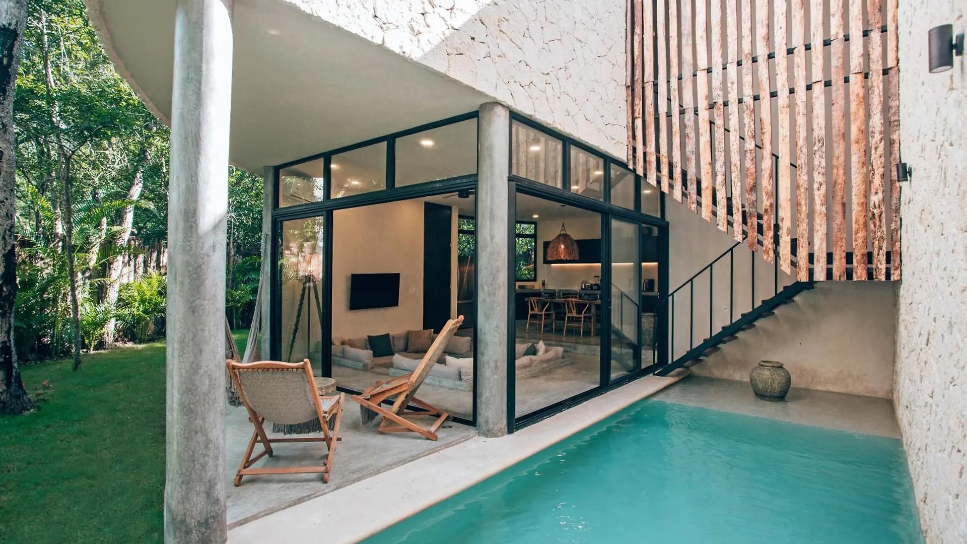 Luxury Jungle Villa-Pvt Pool -100Mbs- Concierge 8A Tulum Pueblo Mexico